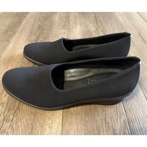 ECCO Womens‎ Black Felicia Slip On Wedge Loafer Comfort Size 41/ US 10-10.5